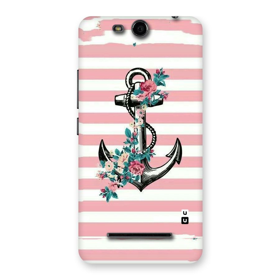 Floral Anchor Back Case for Micromax Canvas Juice 3 Q392