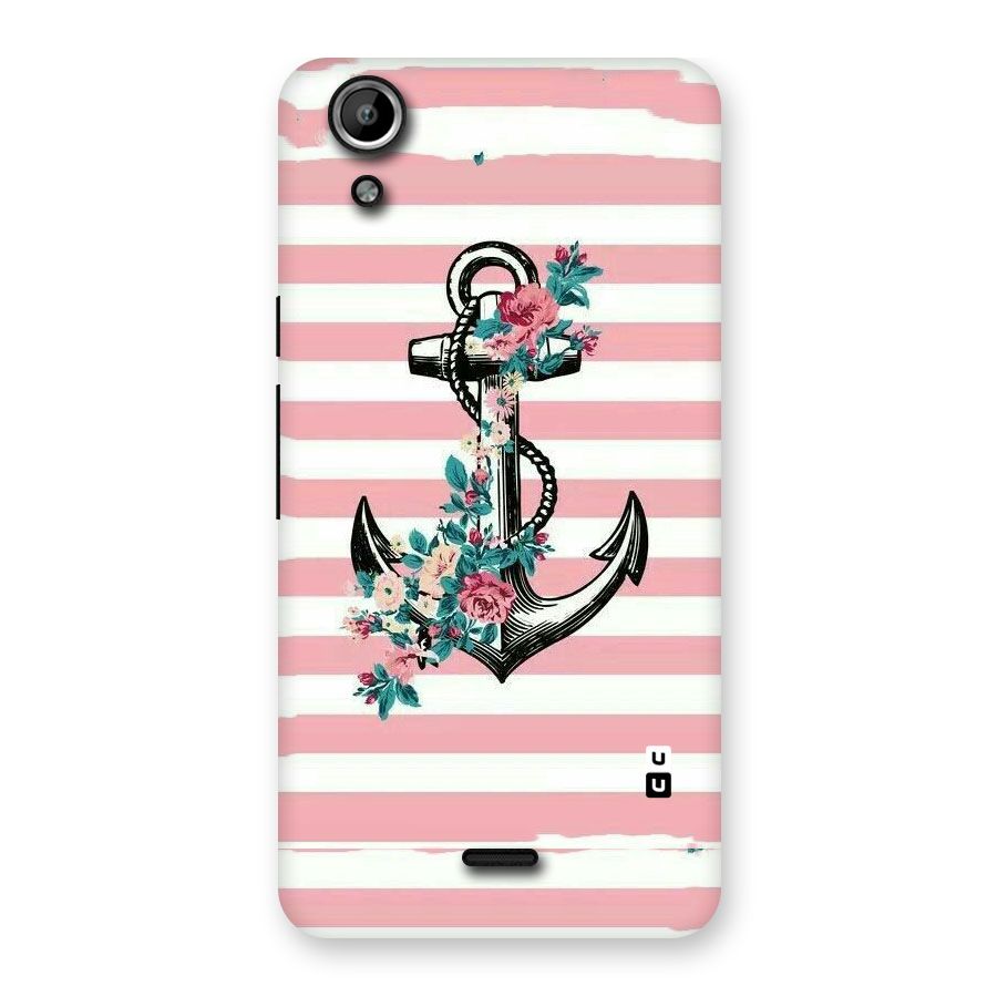 Floral Anchor Back Case for Micromax Canvas Selfie Lens Q345