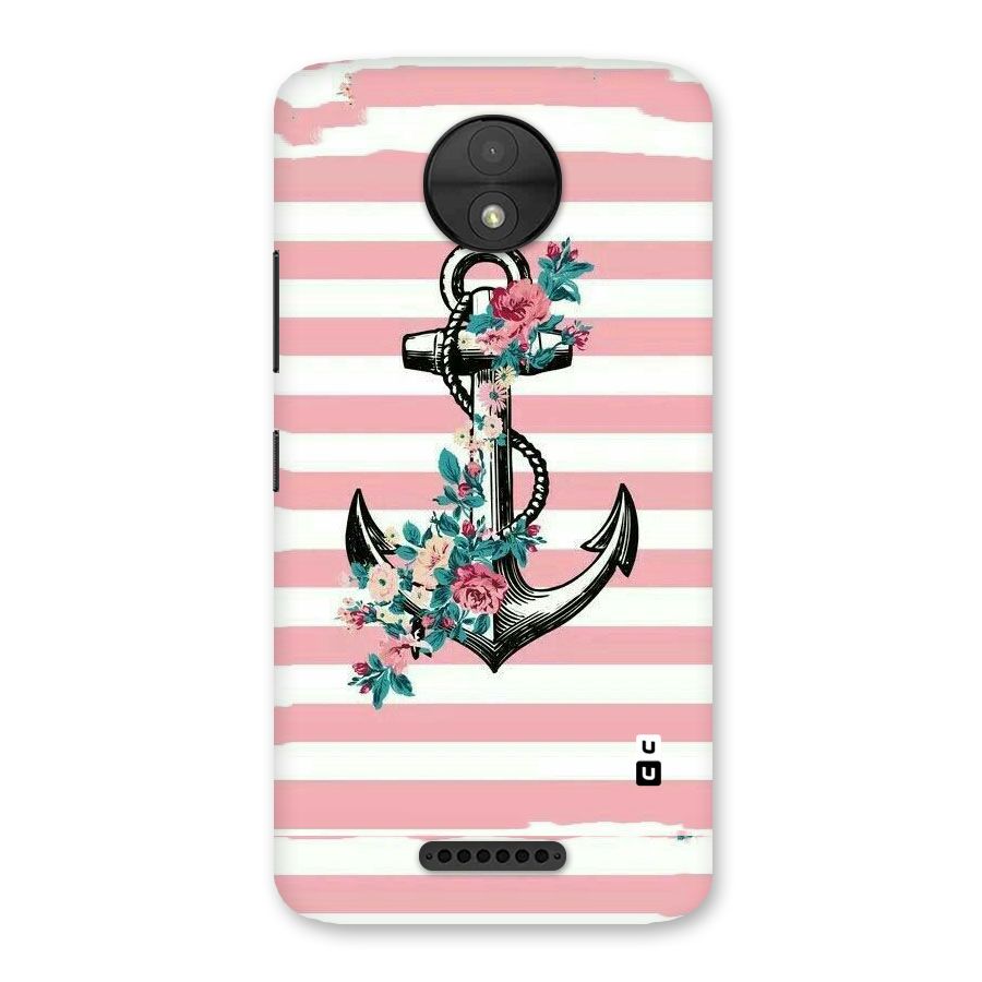 Floral Anchor Back Case for Moto C