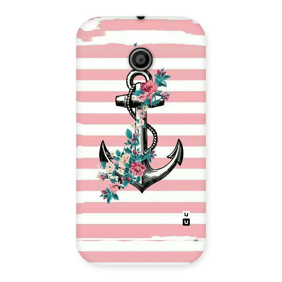 Floral Anchor Back Case for Moto E