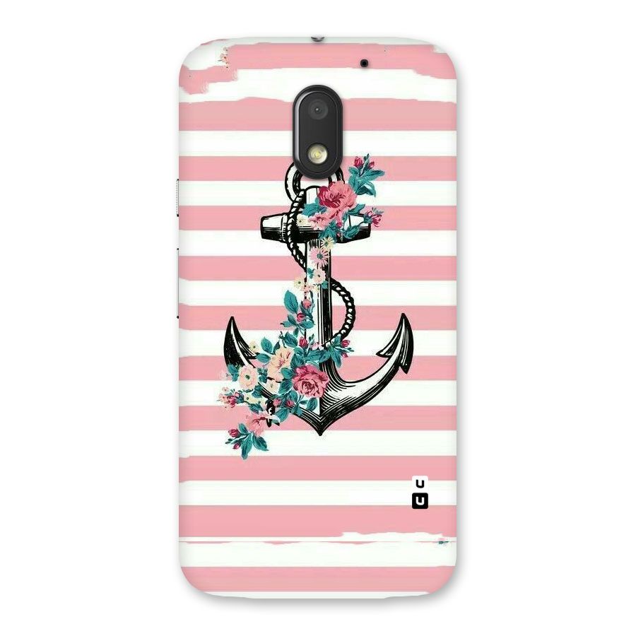 Floral Anchor Back Case for Moto E3 Power