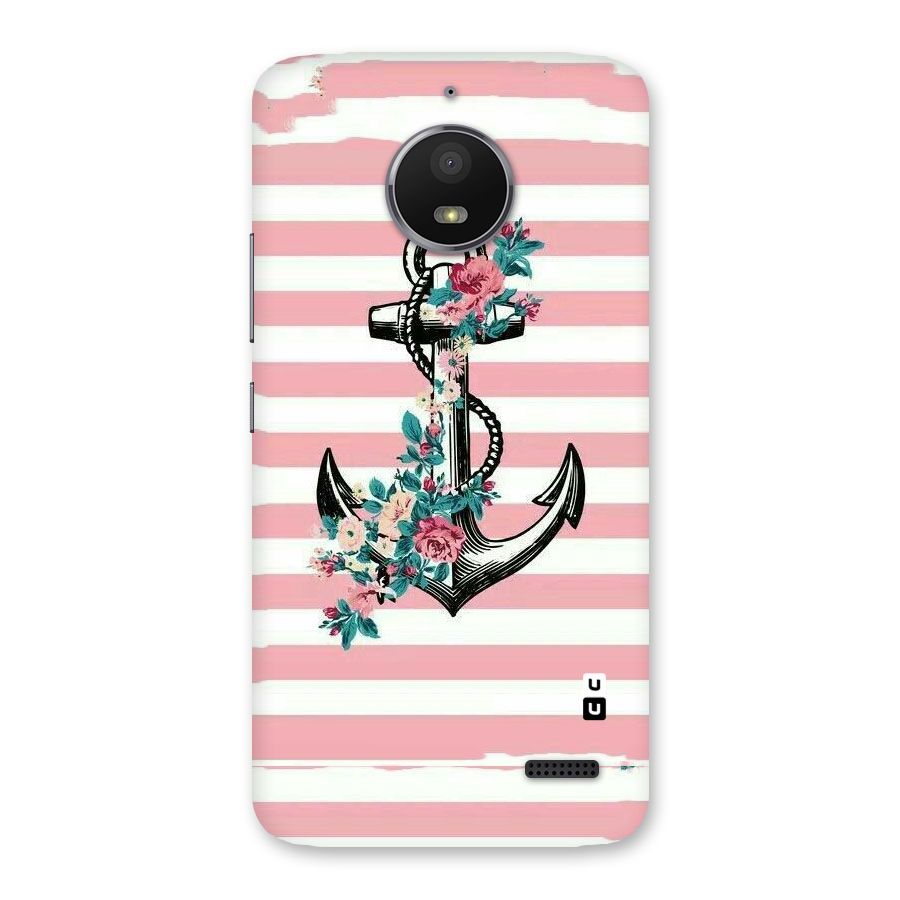 Floral Anchor Back Case for Moto E4