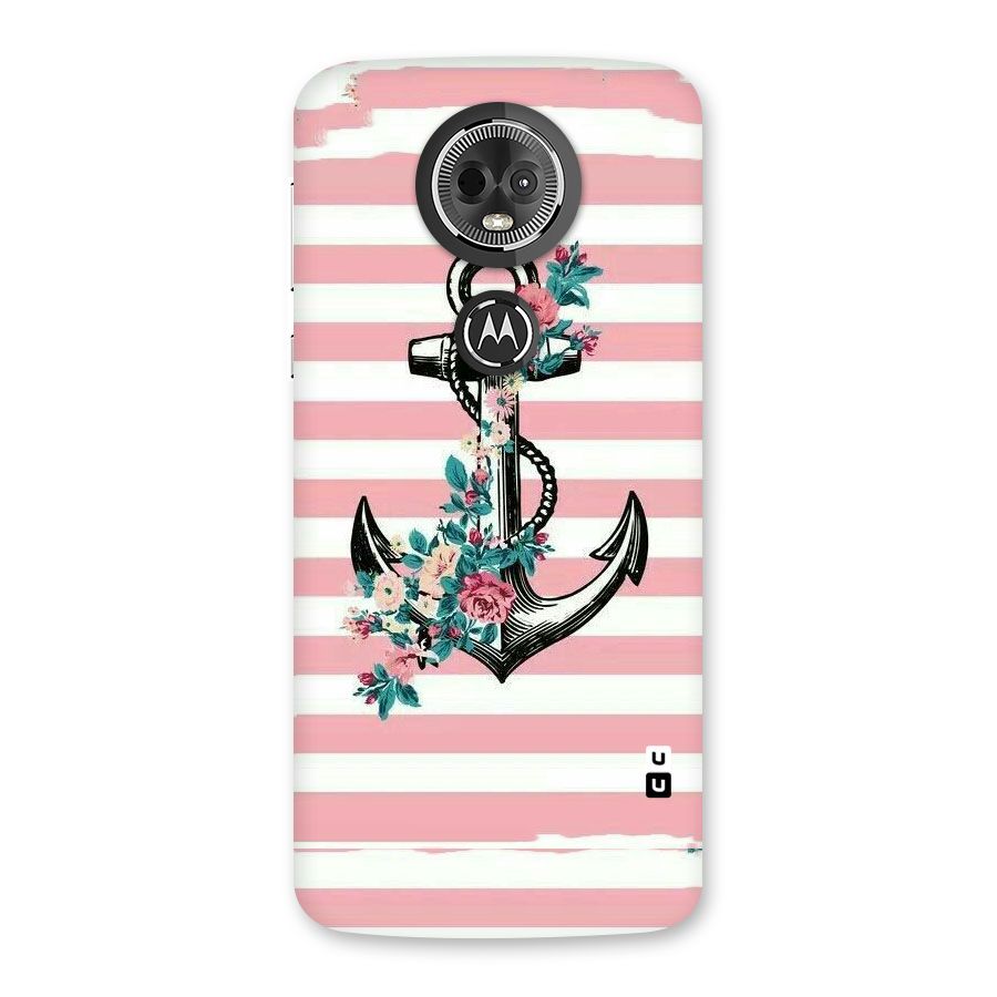 Floral Anchor Back Case for Moto E5 Plus