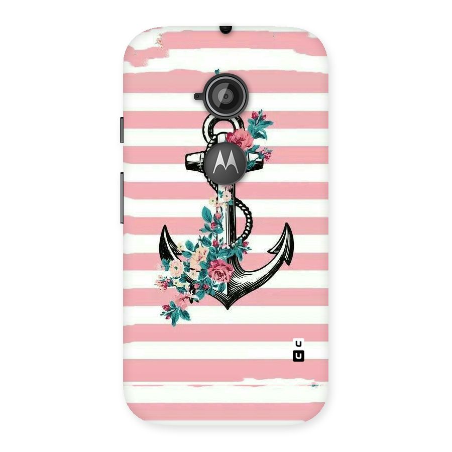 Floral Anchor Back Case for Moto E 2nd Gen