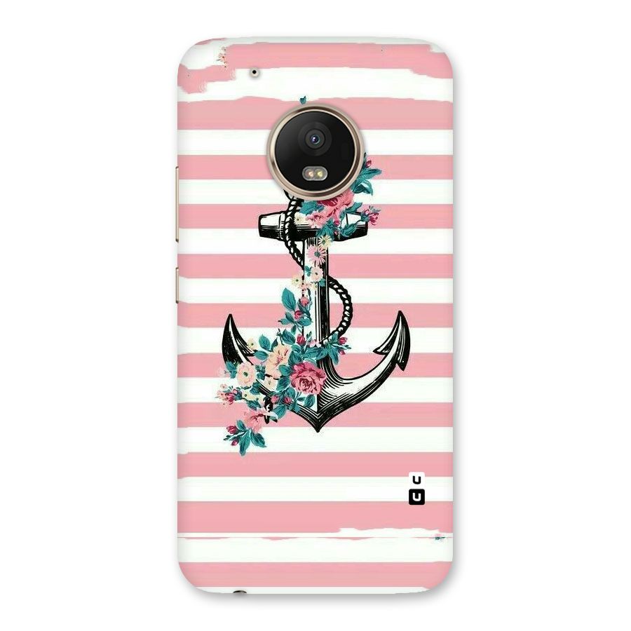 Floral Anchor Back Case for Moto G5 Plus