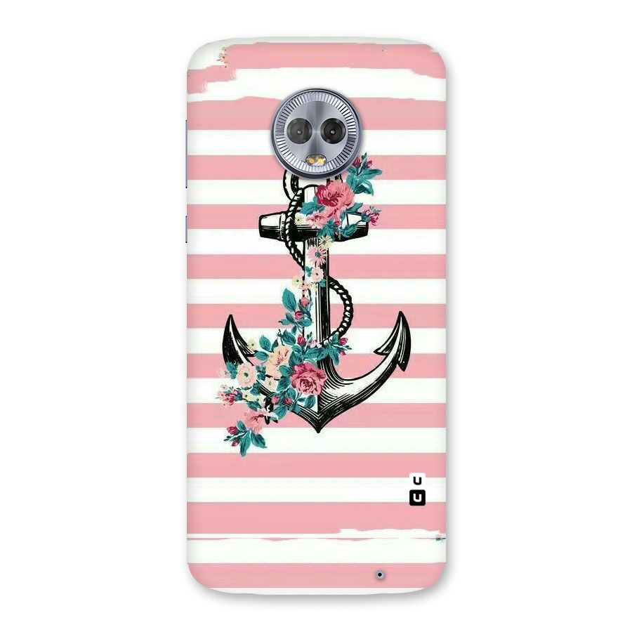 Floral Anchor Back Case for Moto G6 Plus