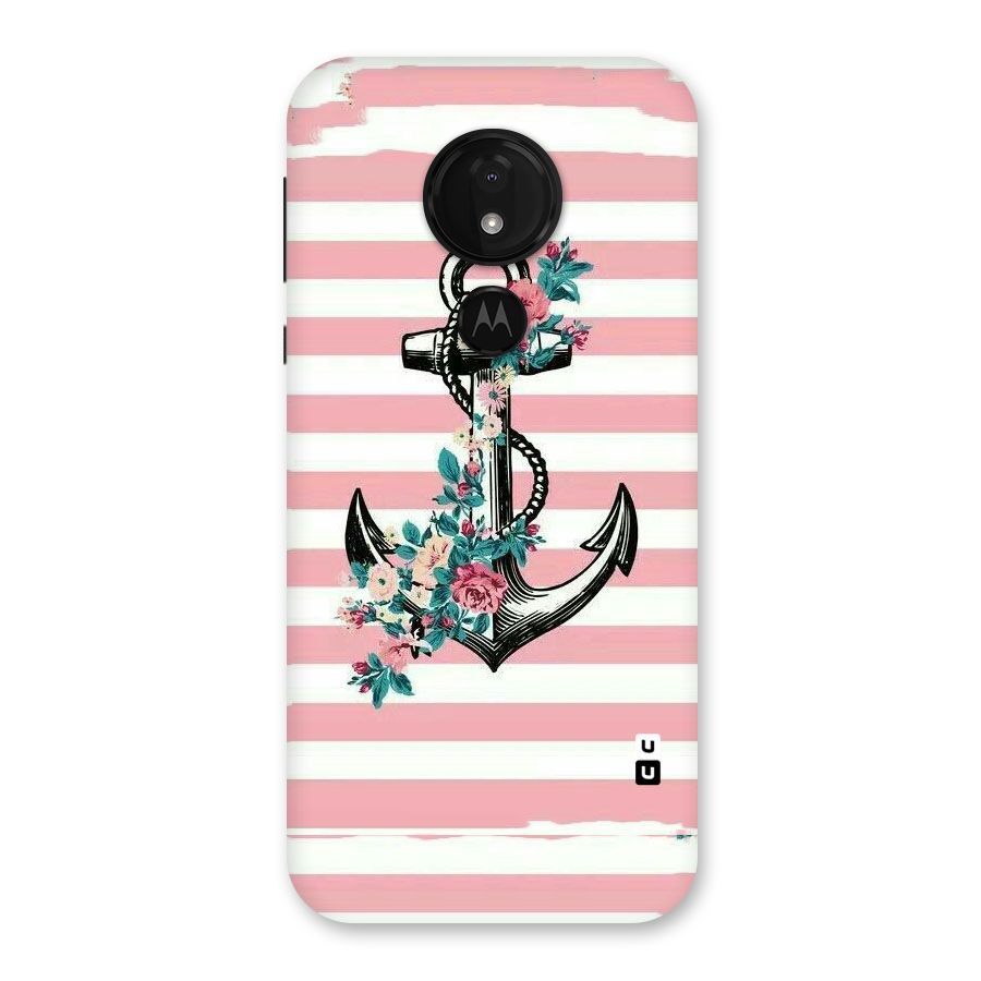 Floral Anchor Back Case for Moto G7 Power