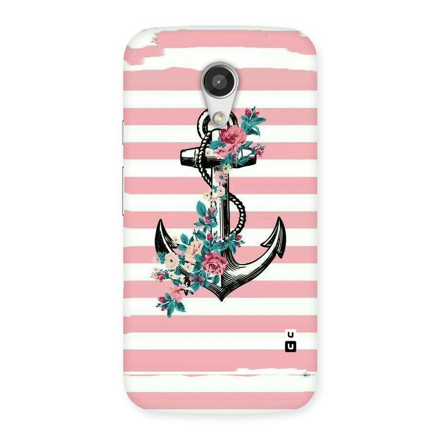 Floral Anchor Back Case for Moto G 2nd Gen