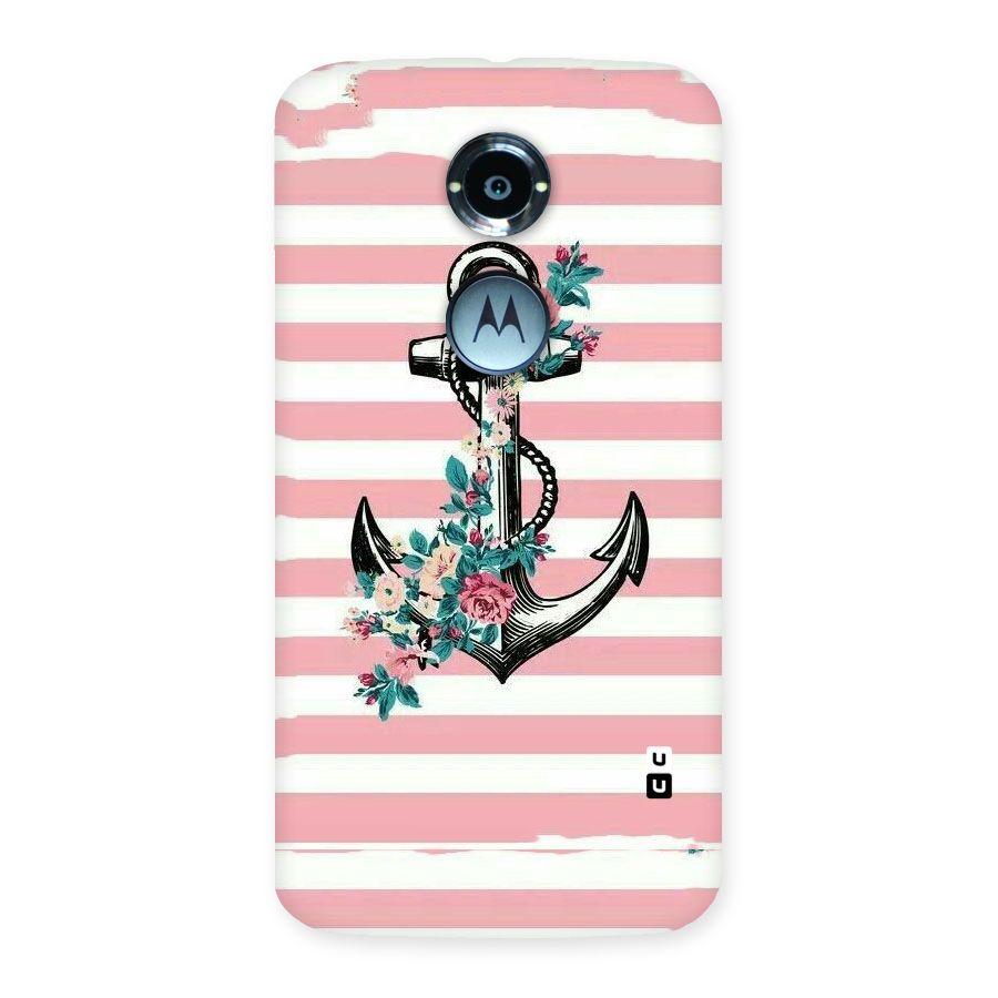Floral Anchor Back Case for Moto X 2nd Gen