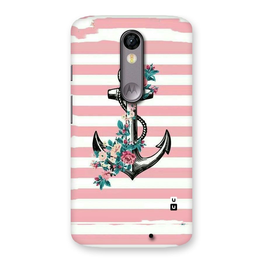 Floral Anchor Back Case for Moto X Force