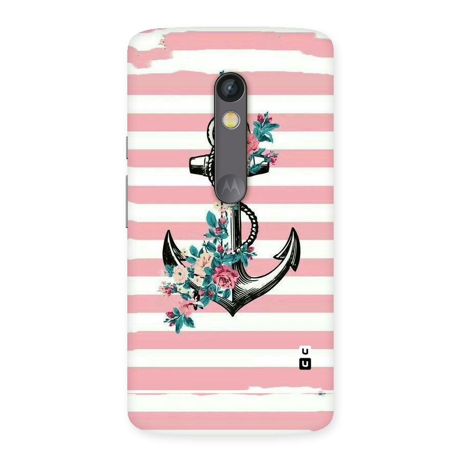 Floral Anchor Back Case for Moto X Play