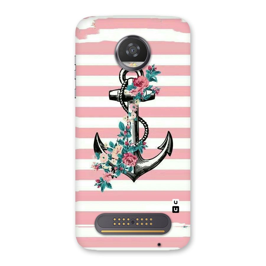Floral Anchor Back Case for Moto Z2 Play