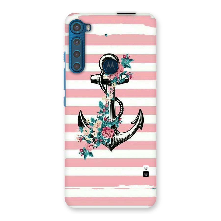 Floral Anchor Back Case for Motorola One Fusion Plus