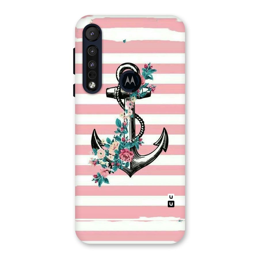 Floral Anchor Back Case for Motorola One Macro