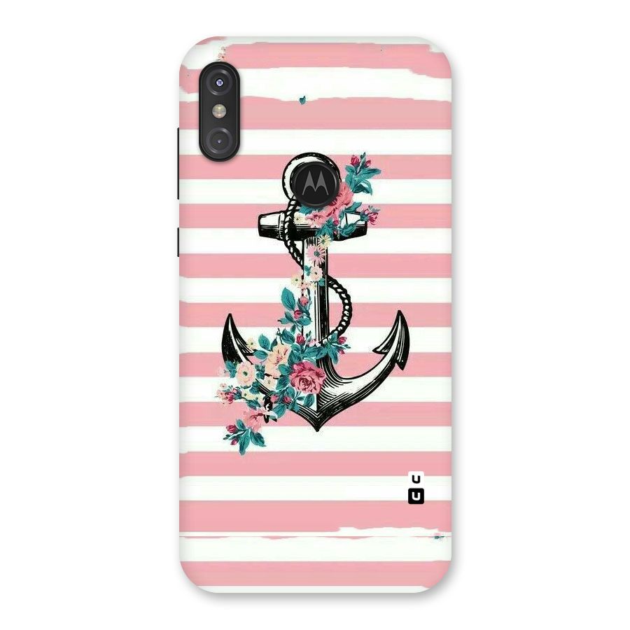 Floral Anchor Back Case for Motorola One Power