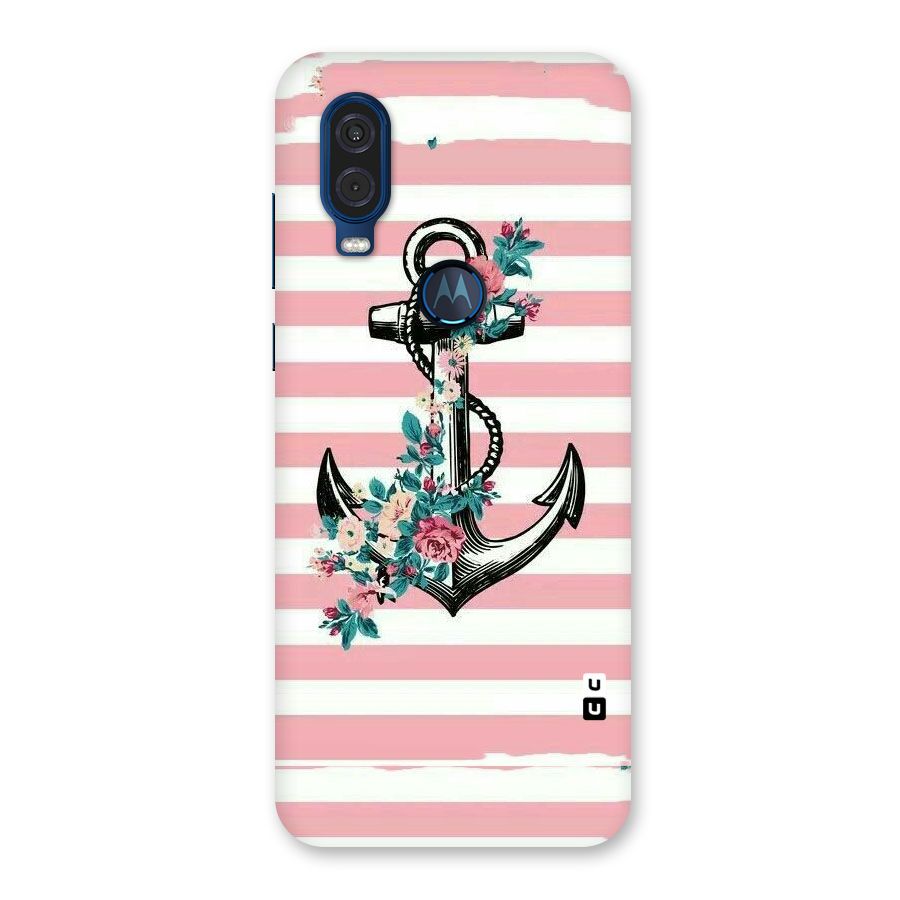 Floral Anchor Back Case for Motorola One Vision