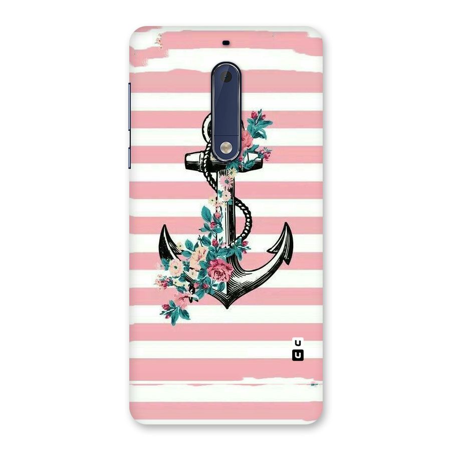 Floral Anchor Back Case for Nokia 5