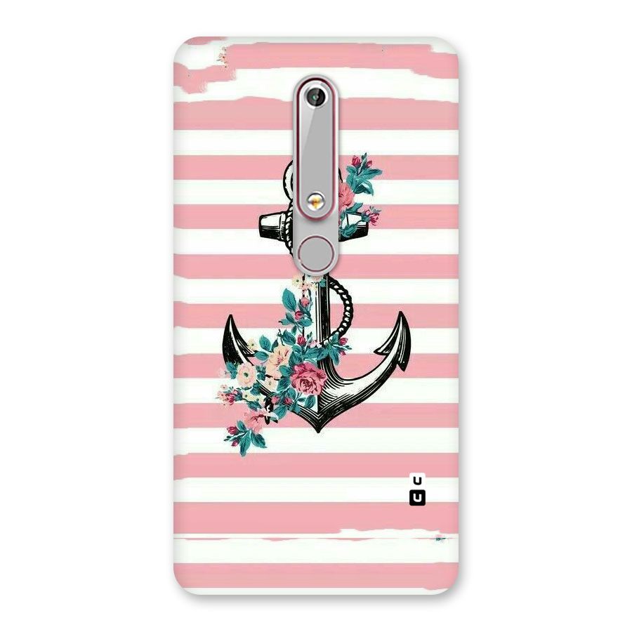 Floral Anchor Back Case for Nokia 6.1
