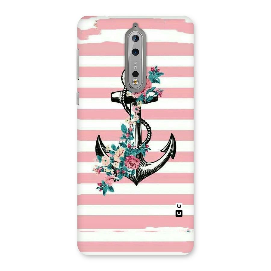 Floral Anchor Back Case for Nokia 8