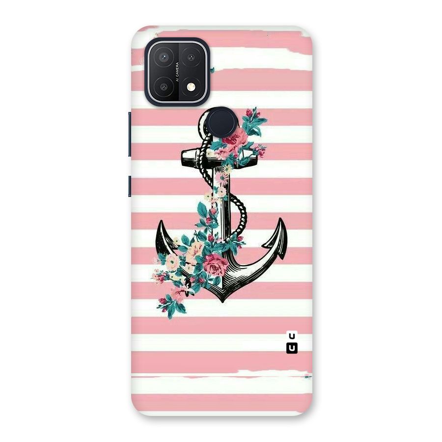 Floral Anchor Back Case for Oppo A15