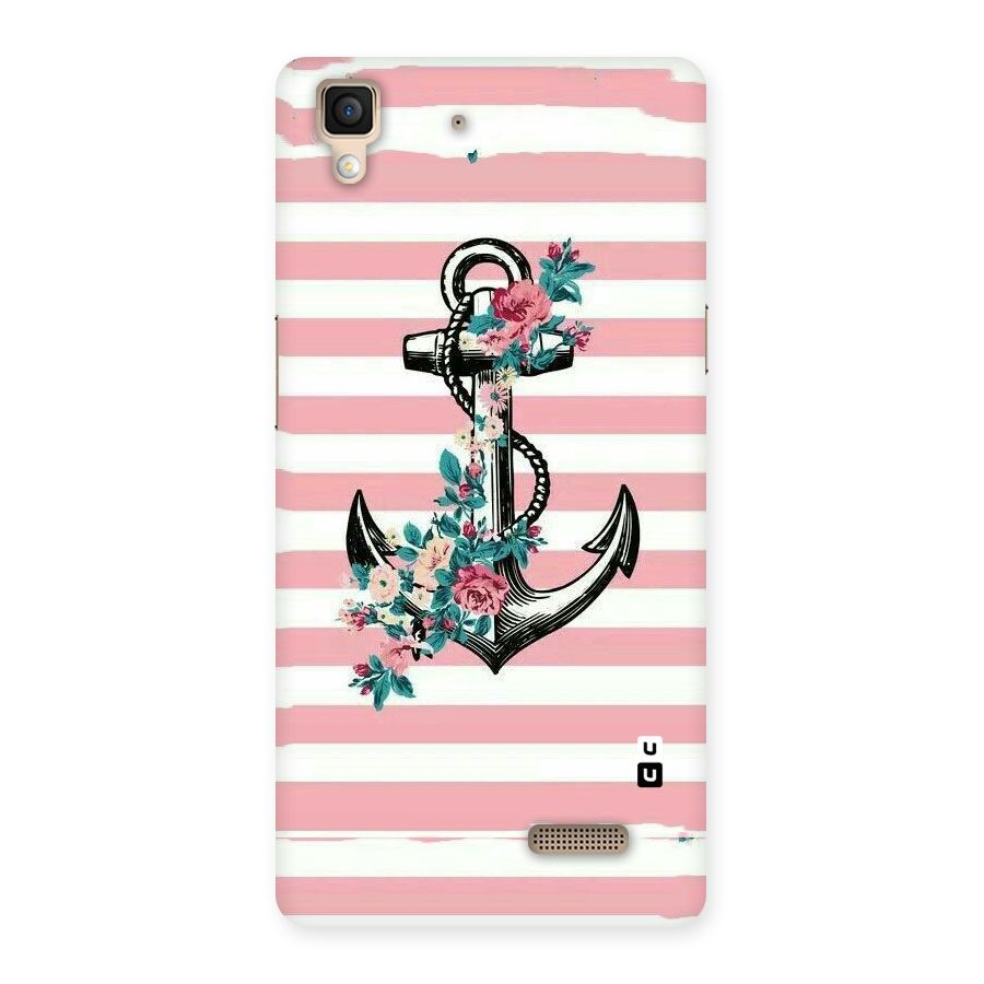 Floral Anchor Back Case for Oppo R7