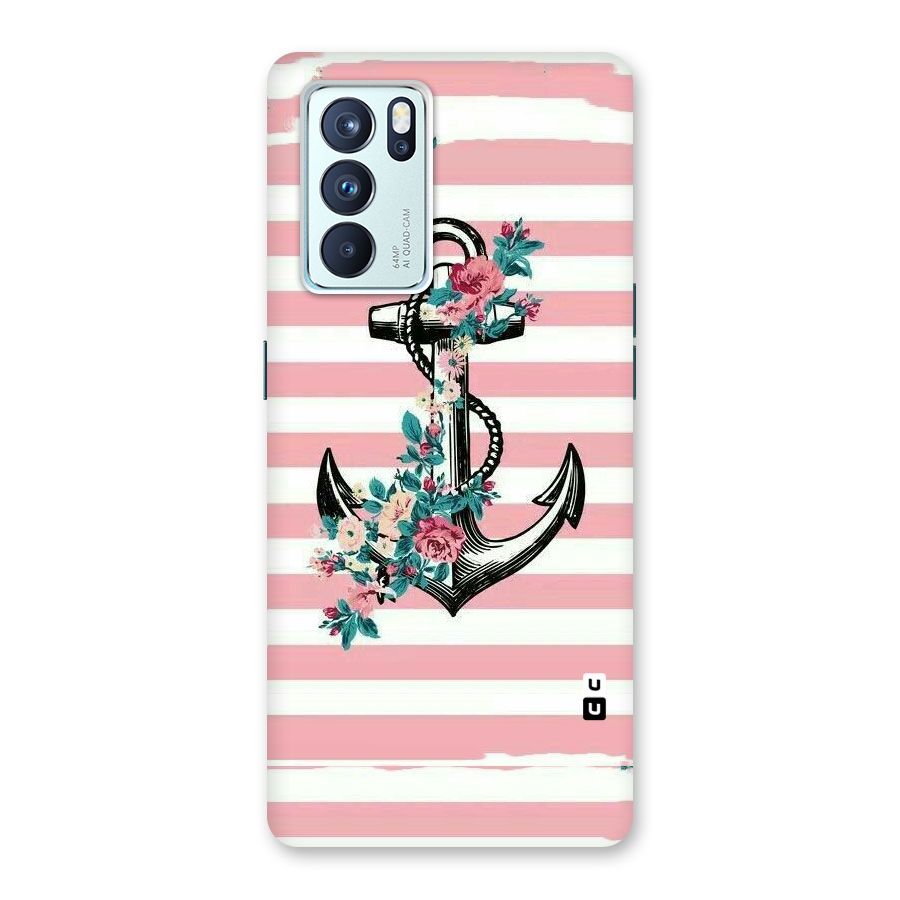 Floral Anchor Back Case for Oppo Reno6 Pro 5G