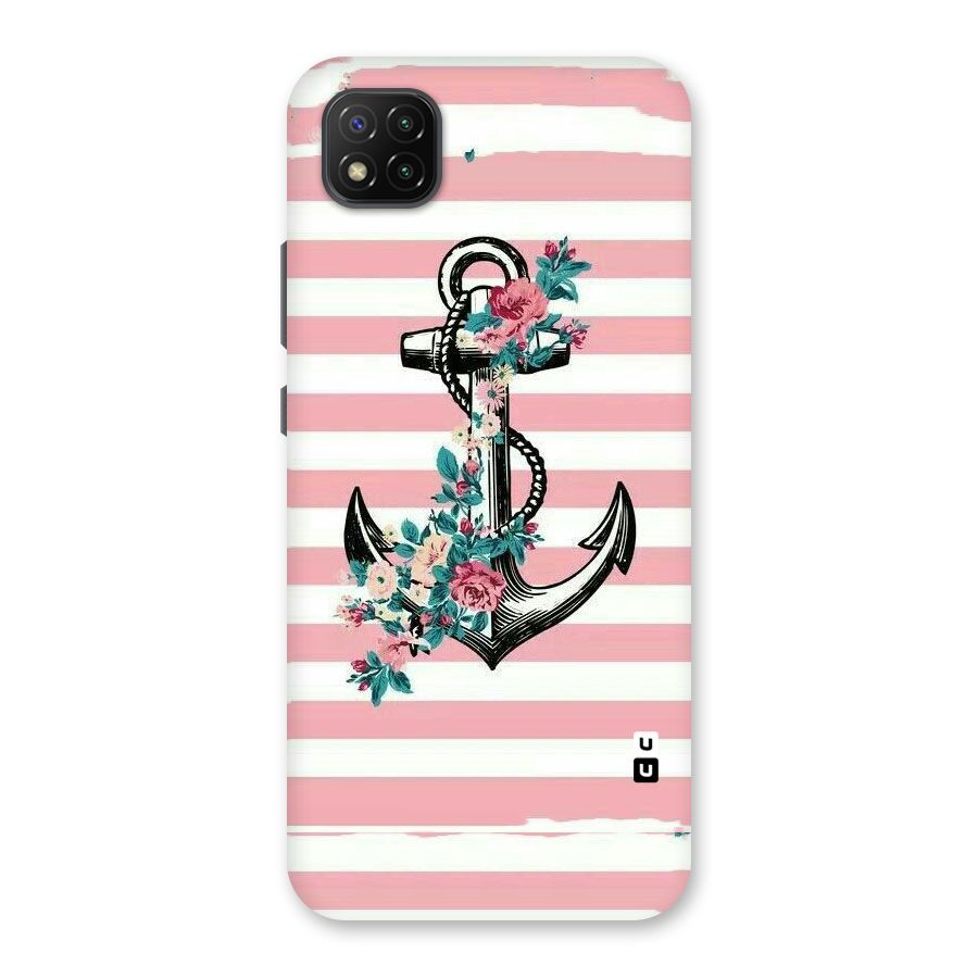 Floral Anchor Back Case for Poco C3
