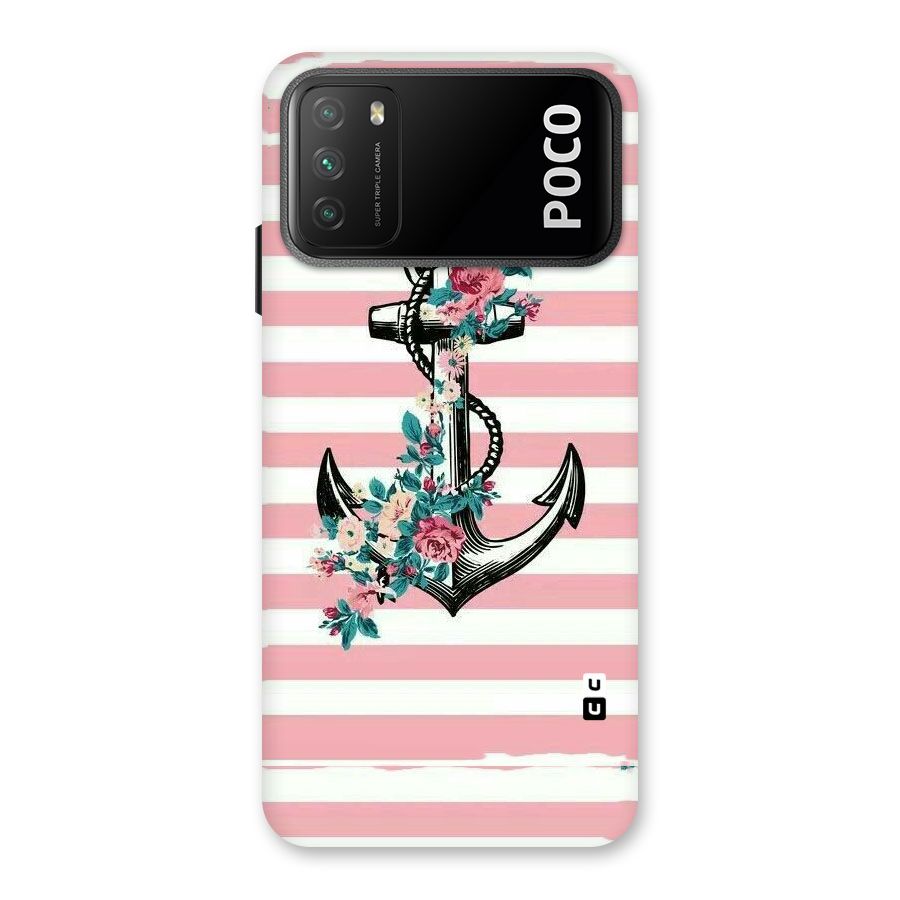 Floral Anchor Back Case for Poco M3