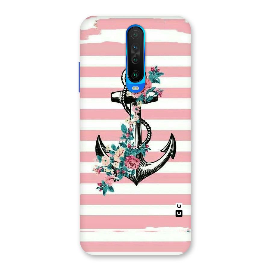 Floral Anchor Back Case for Poco X2