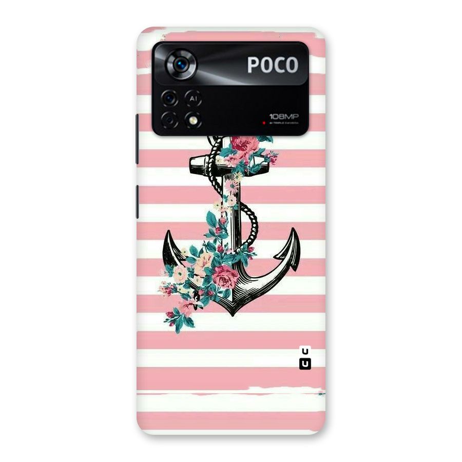 Floral Anchor Back Case for Poco X4 Pro 5G
