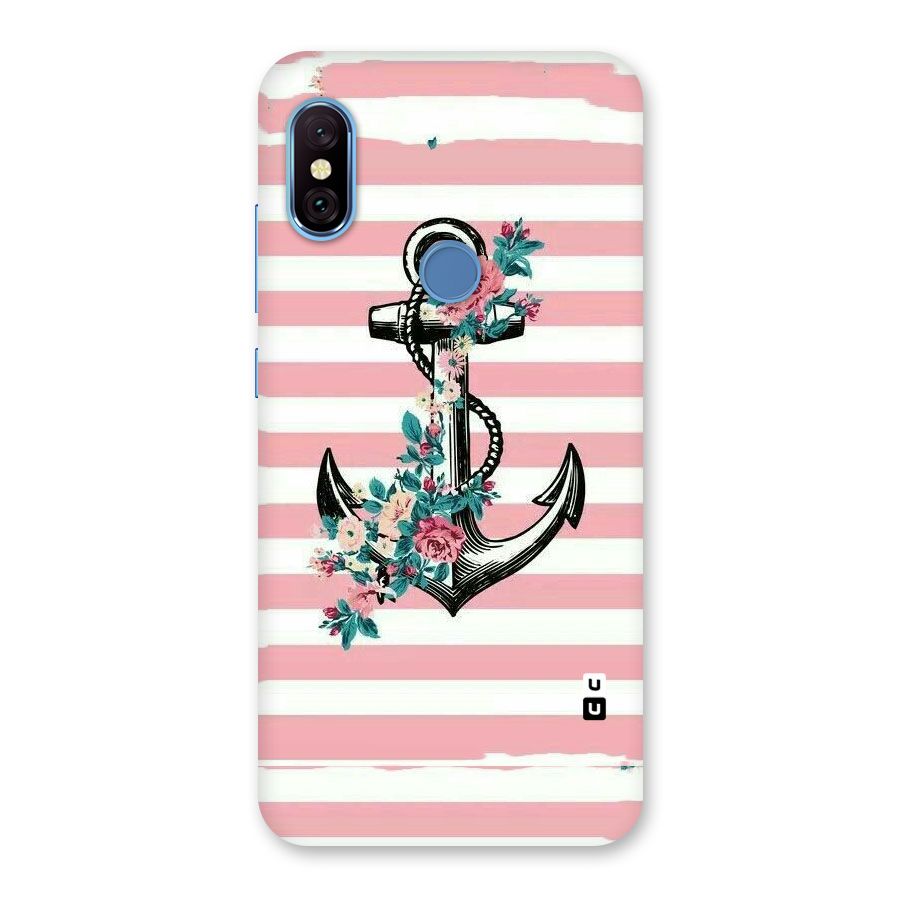 Floral Anchor Back Case for Redmi Note 6 Pro