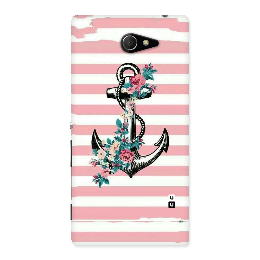 Floral Anchor Back Case for Sony Xperia M2
