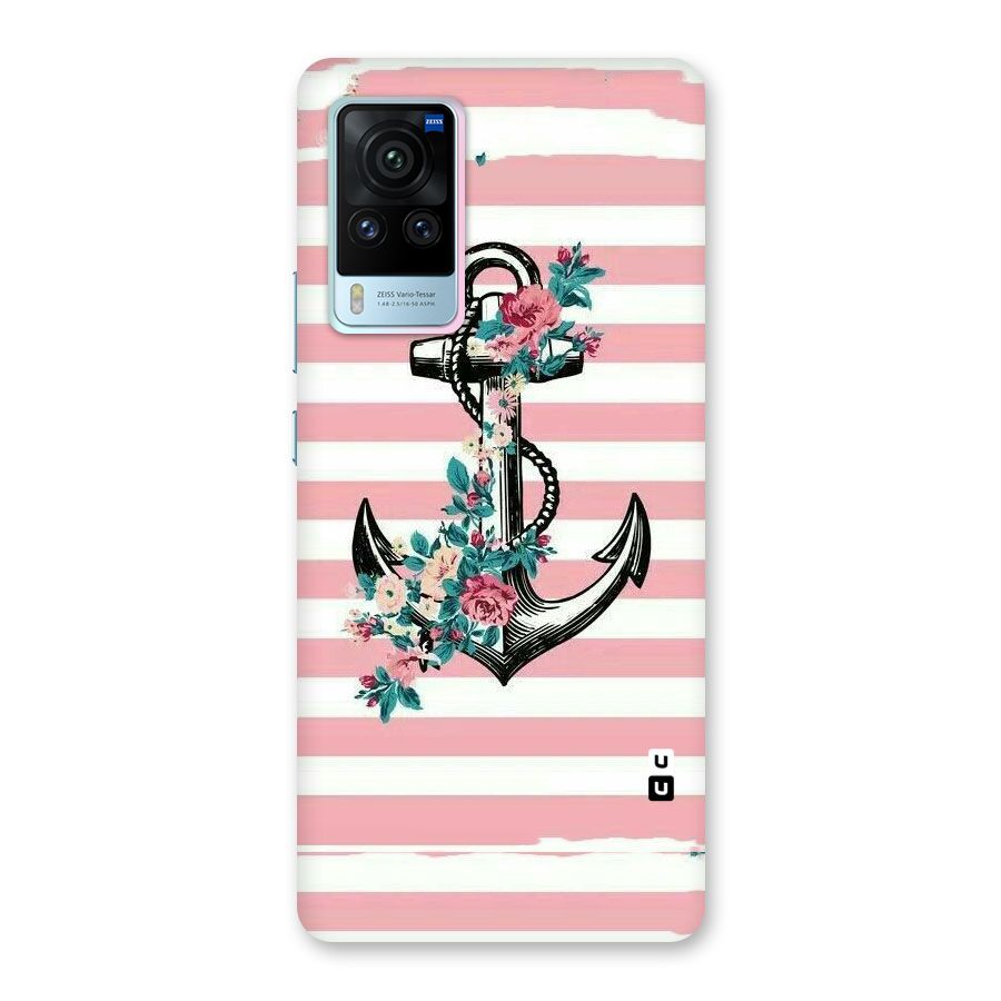 Floral Anchor Back Case for Vivo X60 Pro