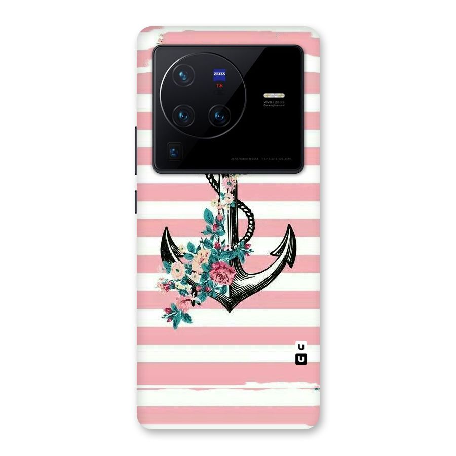 Floral Anchor Back Case for Vivo X80 Pro