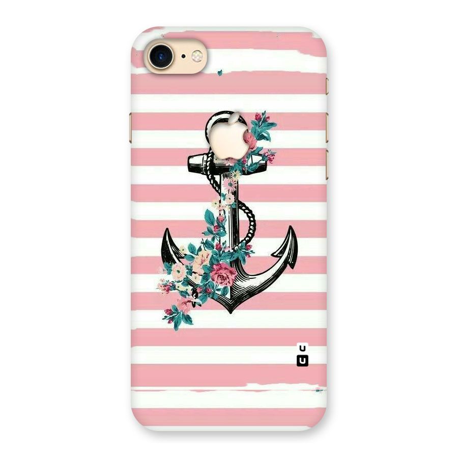 Floral Anchor Back Case for iPhone 7 Apple Cut