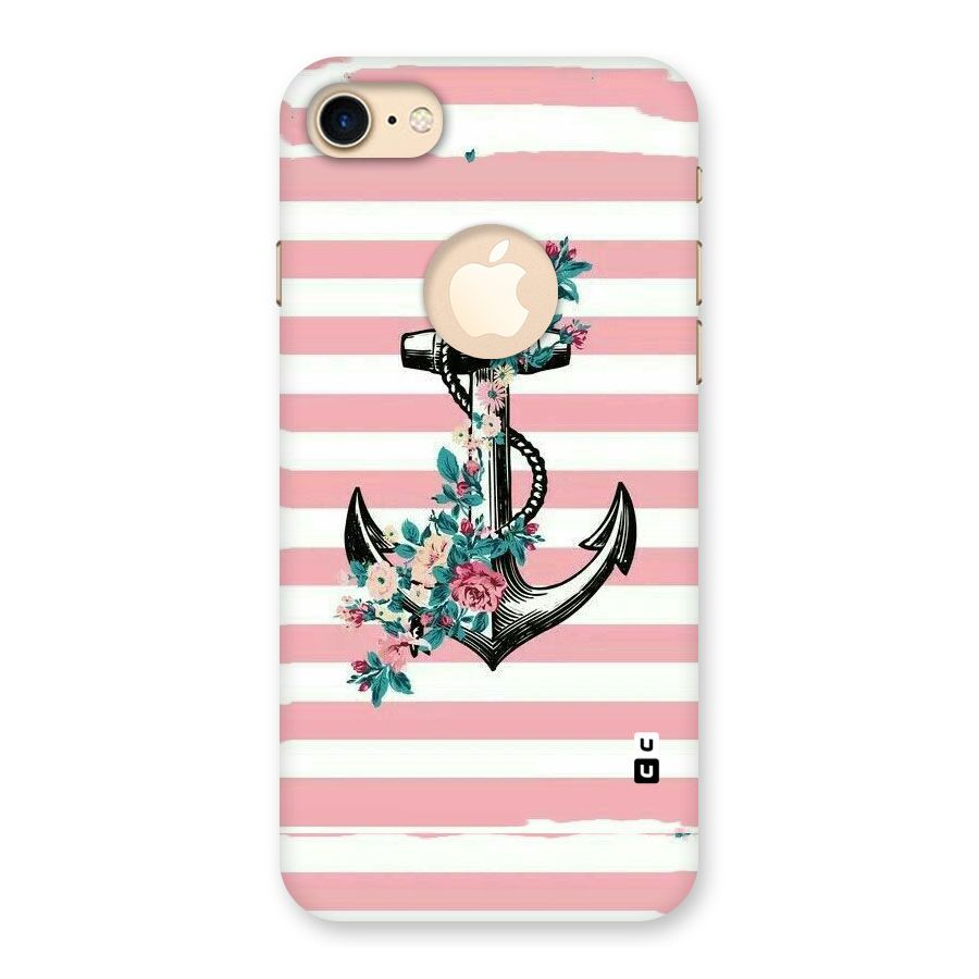 Floral Anchor Back Case for iPhone 7 Logo Cut