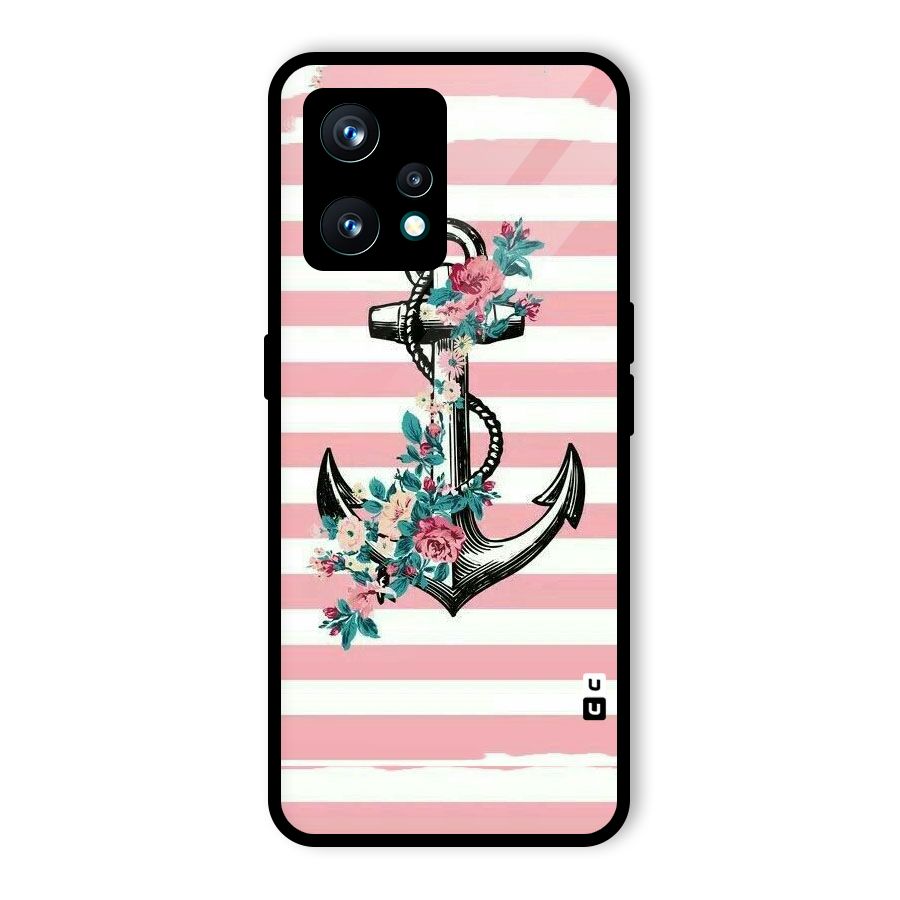 Floral Anchor Glass Back Case for Realme 9 Pro Plus 5G