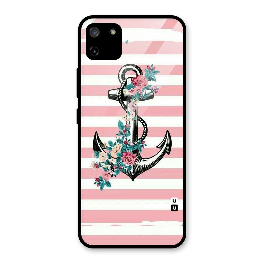 Floral Anchor Glass Back Case for Realme C11