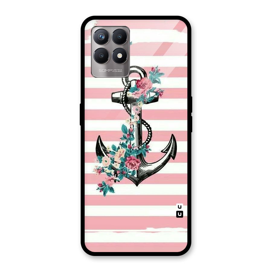 Floral Anchor Glass Back Case for Realme Narzo 50