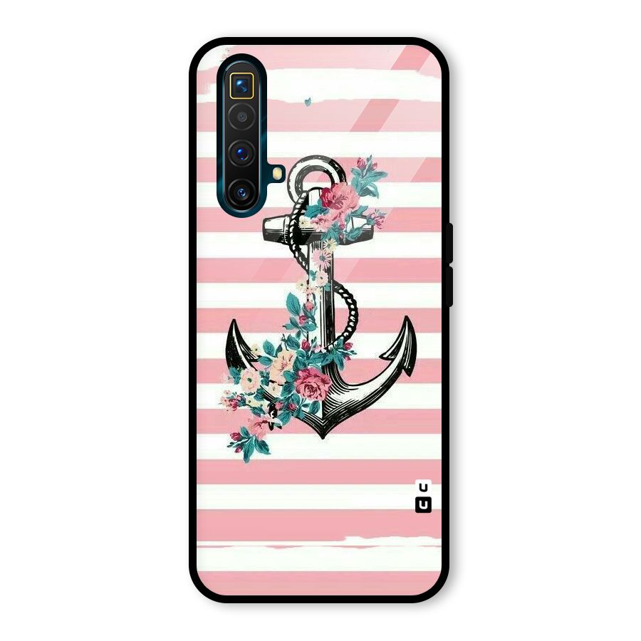 Floral Anchor Glass Back Case for Realme X3 SuperZoom