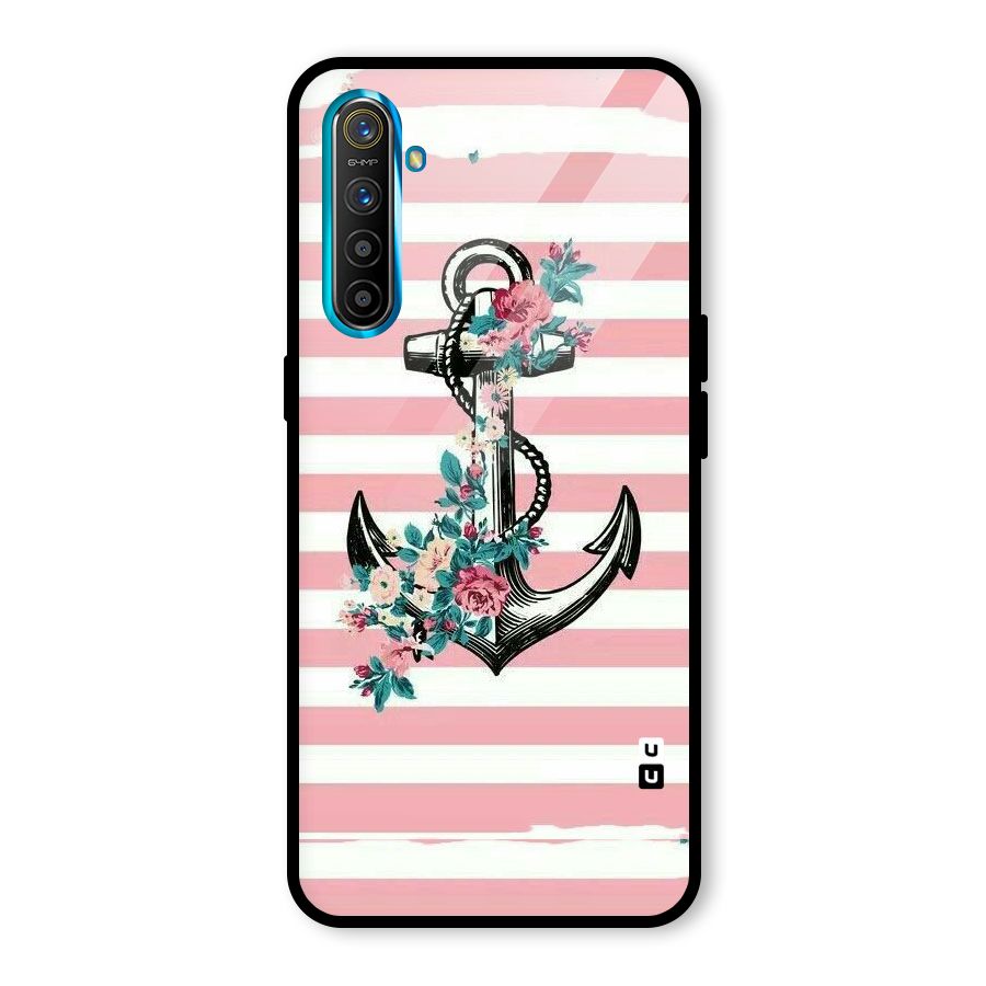Floral Anchor Glass Back Case for Realme XT