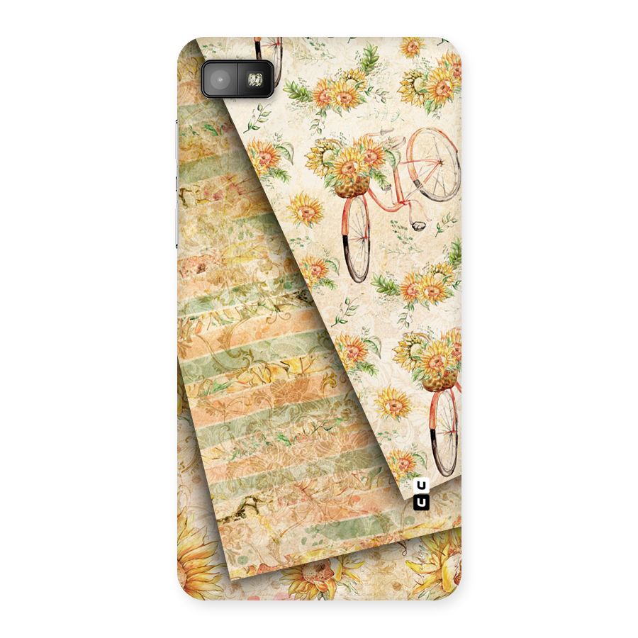 Floral Bicycle Back Case for Blackberry Z10