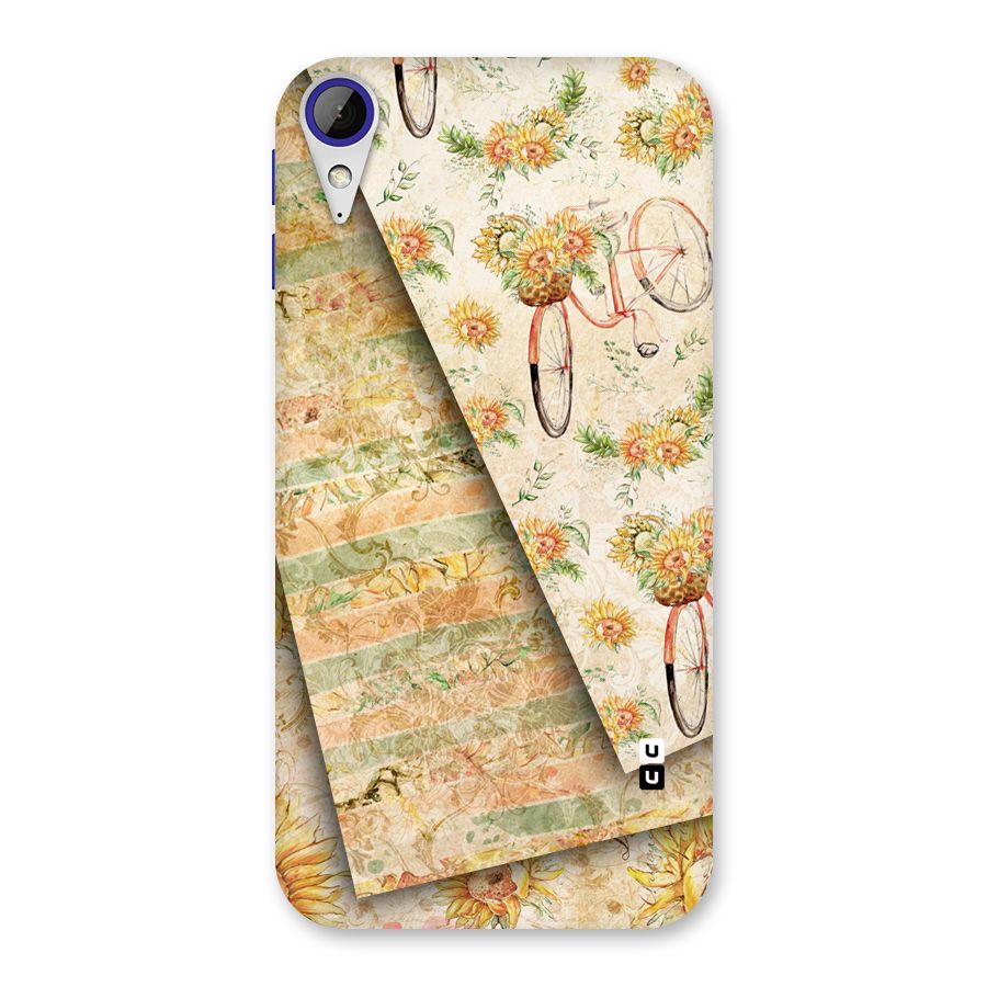Floral Bicycle Back Case for Desire 830