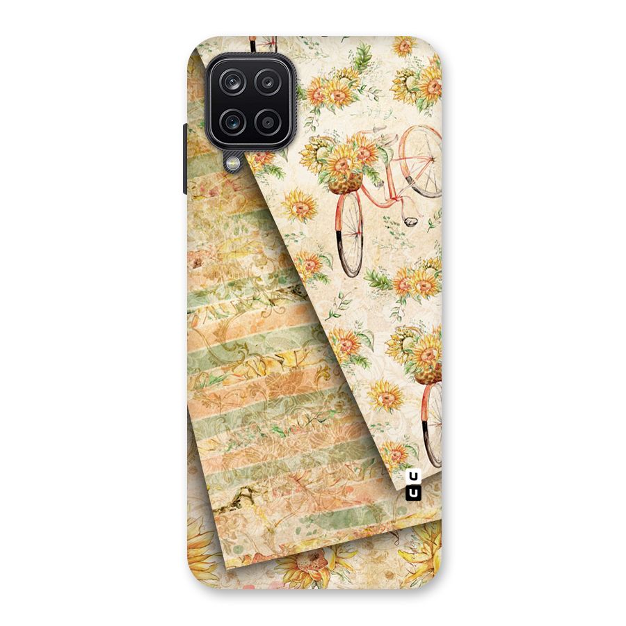 Floral Bicycle Back Case for Galaxy A12