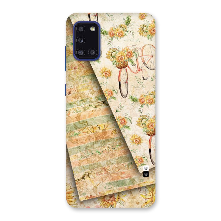 Floral Bicycle Back Case for Galaxy A31
