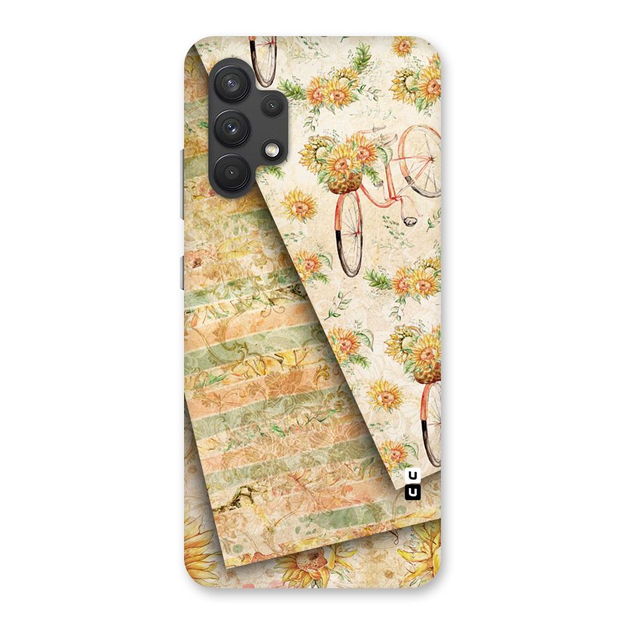 Floral Bicycle Back Case for Galaxy A32