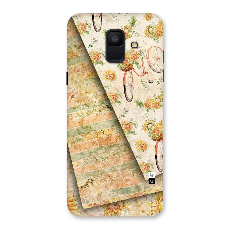 Floral Bicycle Back Case for Galaxy A6 (2018)