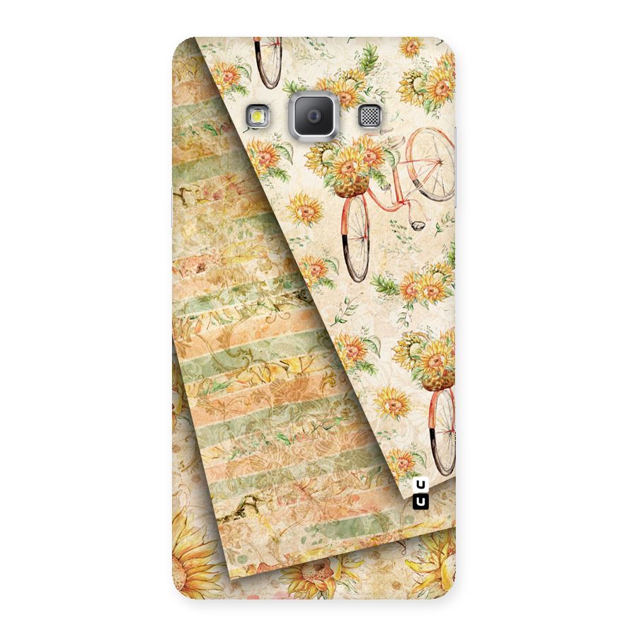 Floral Bicycle Back Case for Galaxy A7