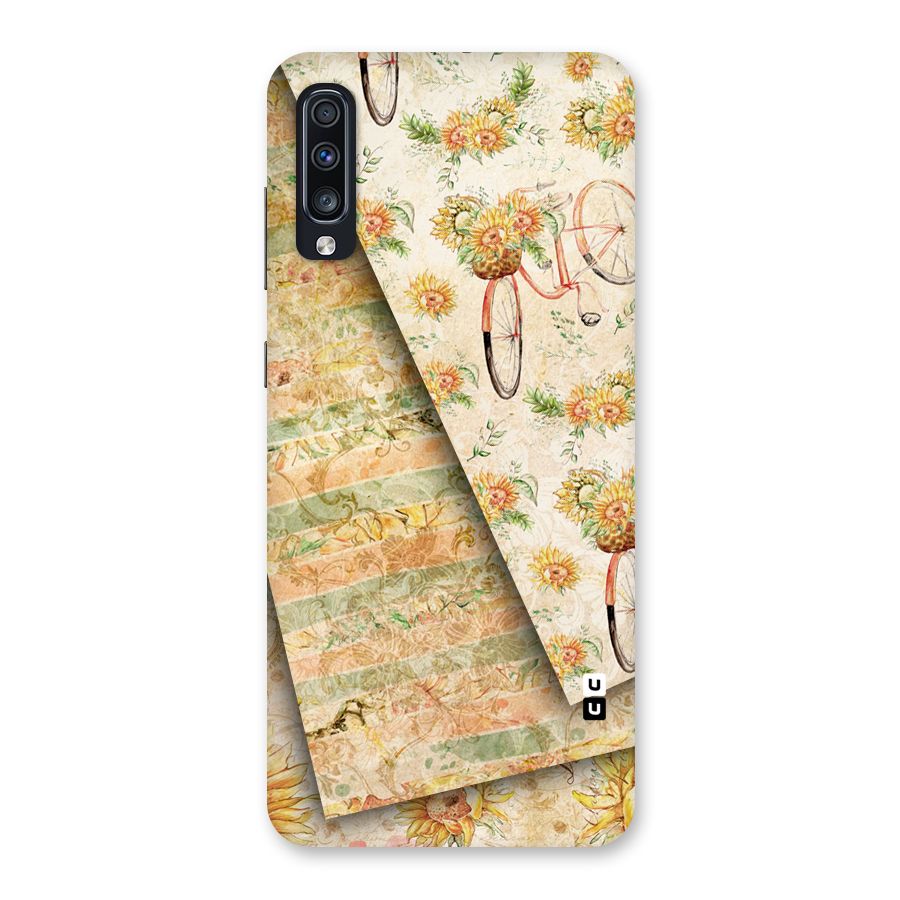 Floral Bicycle Back Case for Galaxy A70