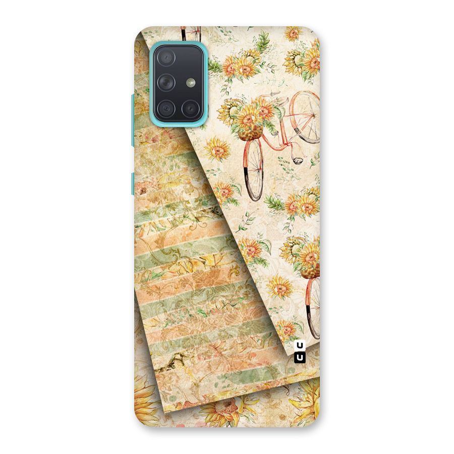 Floral Bicycle Back Case for Galaxy A71